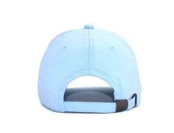 48 Bulk 6 Panel Strapback High Profile Cap Light Blue