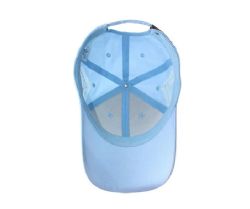 48 Bulk 6 Panel Strapback High Profile Cap Light Blue