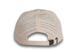 48 Bulk 6 Panel Strapback High Profile Cap Beige and White