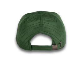 48 Bulk 6 Panel Strapback High Profile Cap Dark Green and Black