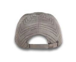 48 Bulk 6 Panel Strapback High Profile Cap Light Grey and Black
