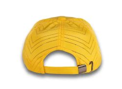 48 Bulk 6 Panel Strapback High Profile Cap Light Yellow and White