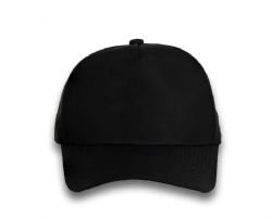 48 Bulk 5 Panel Snapback High Profile Hat Black