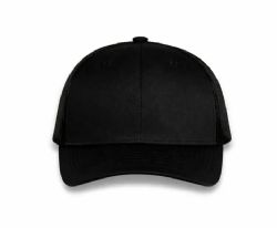 48 Bulk 6 Panel Snapback High Profile Trucker Hat Black