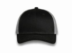 48 Bulk 6 Panel Snapback High Profile Trucker Hat Black and Grey