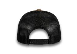 48 Bulk 6 Panel Snapback High Profile Trucker Hat Coffee and Black