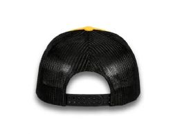 48 Bulk 6 Panel Snapback High Profile Trucker Hat Ginger and Black