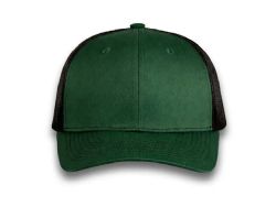 48 Bulk 6 Panel Snapback High Profile Trucker Hat Green and Black