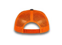 48 Bulk 6 Panel Snapback High Profile Trucker Hat Grey and Orange