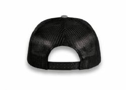 48 Bulk 6 Panel Snapback High Profile Trucker Hat Light Grey and Black