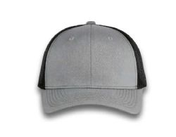 48 Bulk 6 Panel Snapback High Profile Trucker Hat M. Grey and Black