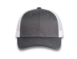 48 Bulk 6 Panel Snapback High Profile Trucker Hat M. Grey and White