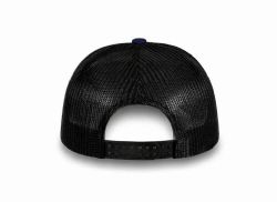 48 Bulk 6 Panel Snapback High Profile Trucker Hat Navy and Black