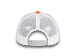 48 Bulk 6 Panel Snapback High Profile Trucker Hat Orange and White