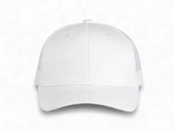 48 Bulk 6 Panel Snapback High Profile Trucker Hat White