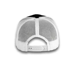 48 Bulk 6 Panel Snapback High Profile Trucker Hat Black and White