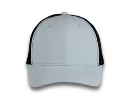 48 Bulk 6 Panel Snapback High Profile Trucker Hat Light Blue and Black