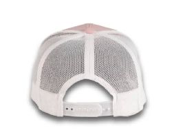 48 Bulk 6 Panel Snapback High Profile Trucker Hat Light Pink and White