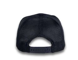 48 Bulk 6 Panel Snapback High Profile Trucker Hat Navy and Navy