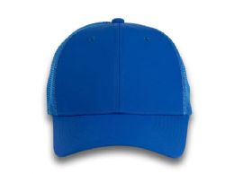 48 Bulk 6 Panel Snapback High Profile Trucker Hat Royal and Royal