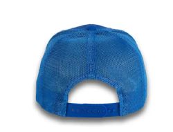 48 Bulk 6 Panel Snapback High Profile Trucker Hat Royal and Royal
