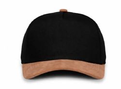 48 Bulk 6 Panel Snapback High Profile Hat Black and Brown