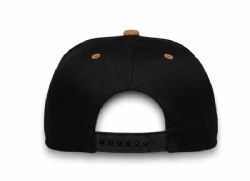 48 Bulk 6 Panel Snapback High Profile Hat Black and Brown