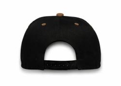 48 Bulk 6 Panel Snapback High Profile Hat Black and Dark Brown