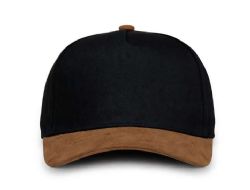48 Bulk 6 Panel Snapback High Profile Hat Black and Dark Brown