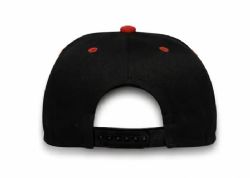 48 Bulk 6 Panel Snapback High Profile Hat Black and Wine