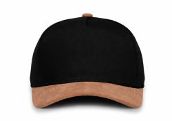 48 Bulk 6 Panel Snapback High Profile Hat Black and Light Brown