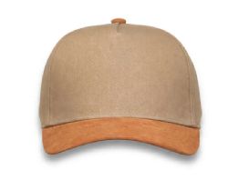 48 Bulk 6 Panel Snapback High Profile Hat Beige and Brown