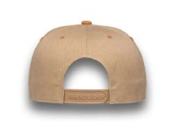 48 Bulk 6 Panel Snapback High Profile Hat Beige and Brown