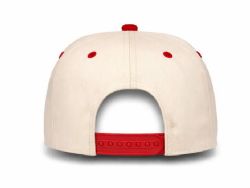 48 Bulk 6 Panel Snapback High Profile Hat Beige and Wine