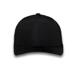 48 Bulk 5 Panel Snapback High Profile Trucker Hat Black