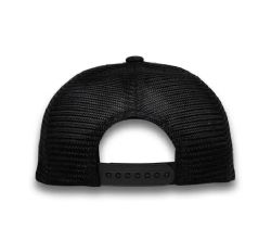 48 Bulk 5 Panel Snapback High Profile Trucker Hat Black