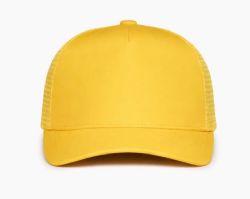 48 Bulk 5 Panel Snapback High Profile Trucker Hat Light Yellow