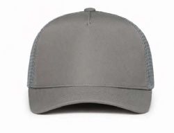 48 Bulk 5 Panel Snapback High Profile Trucker Hat Light Grey