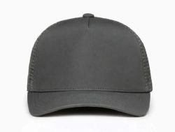 48 Bulk 5 Panel Snapback High Profile Trucker Hat Dark Grey