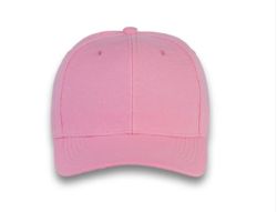 48 Bulk 6 Panel Velcro Mid Profile Cap Pink