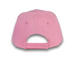 48 Bulk 6 Panel Velcro Mid Profile Cap Pink