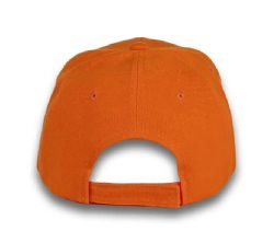 48 Bulk 6 Panel Velcro Mid Profile Cap Orange