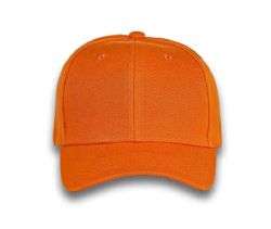 48 Bulk 6 Panel Velcro Mid Profile Cap Orange