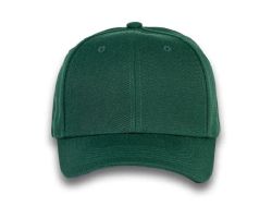 48 Bulk 6 Panel Velcro Mid Profile Cap Dark Green
