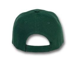48 Bulk 6 Panel Velcro Mid Profile Cap Dark Green