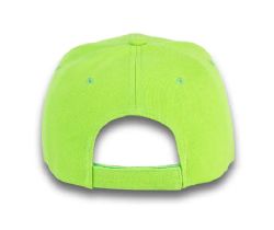 48 Bulk 6 Panel Velcro Mid Profile Cap Neon Green