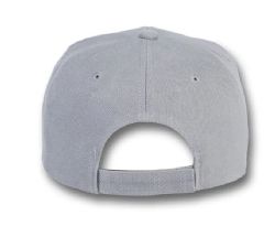 48 Bulk 6 Panel Velcro Mid Profile Cap Light Grey