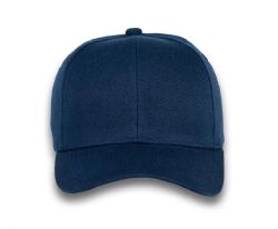 48 Bulk 6 Panel Velcro Mid Profile Cap Navy