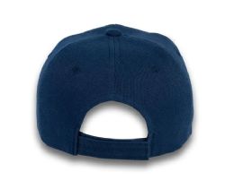48 Bulk 6 Panel Velcro Mid Profile Cap Navy