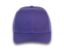 48 Bulk 6 Panel Velcro Mid Profile Cap Purple